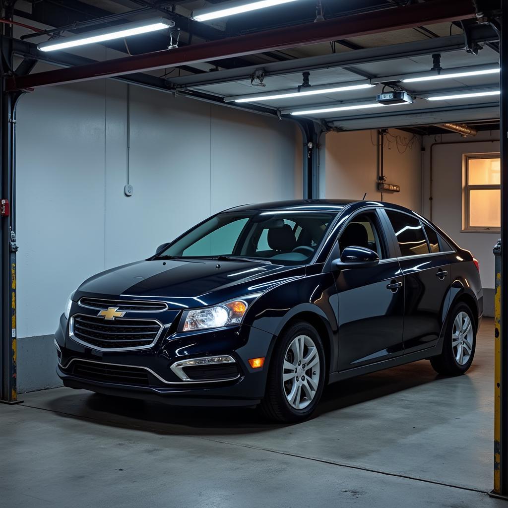 Chevy Cruze Parked Securely in Garage