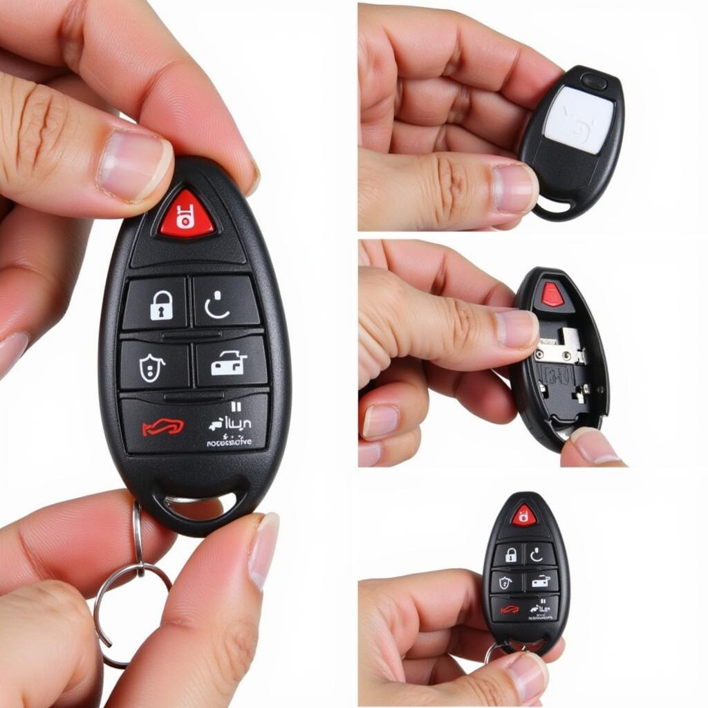 Reassembling the 2014 Chevy Impala Key Fob after battery replacement