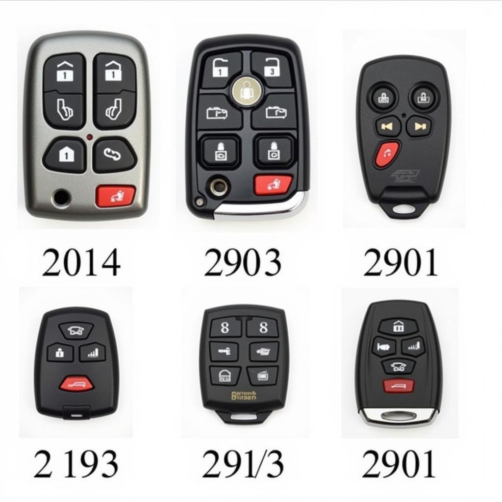 Different Chevy Key Fobs