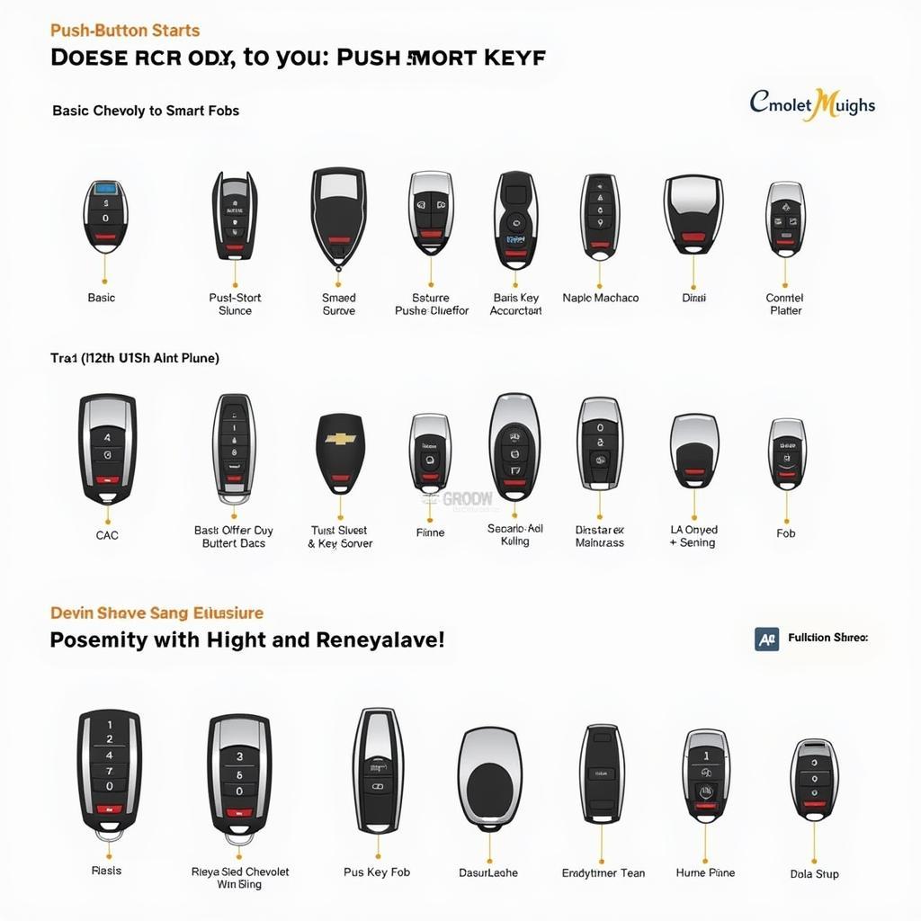 Different Chevy Key Fob Types