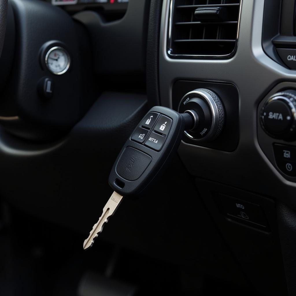 Chevy Silverado Key Fob in Ignition