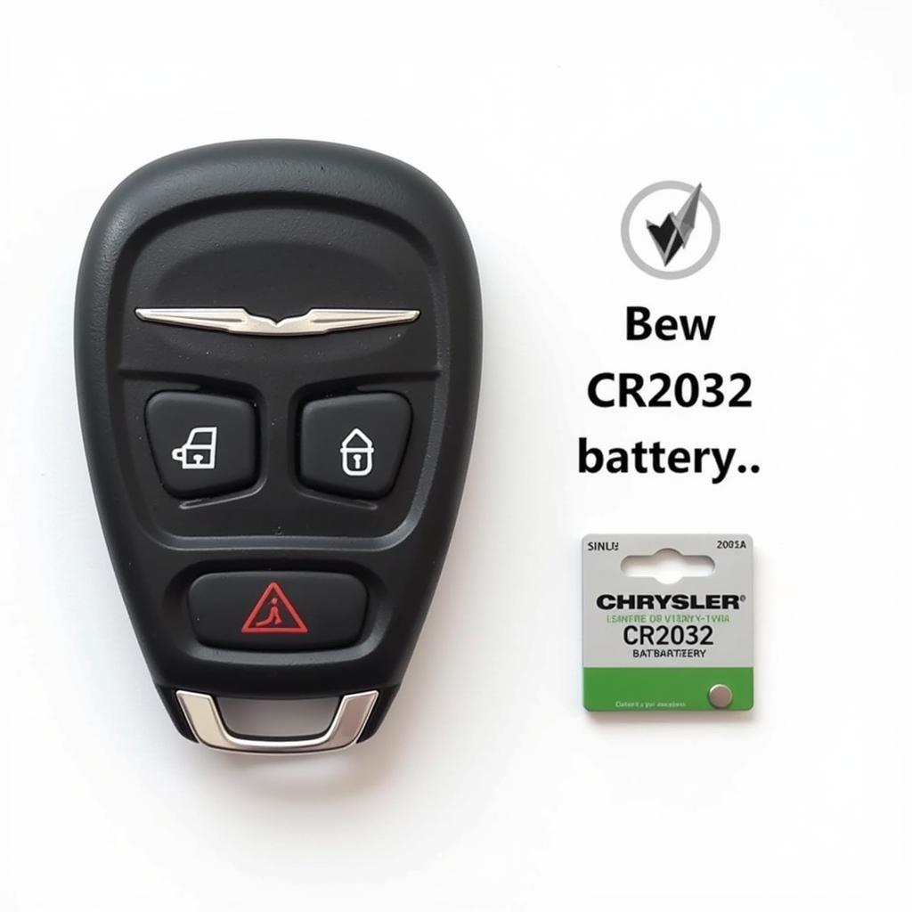 Chrysler Key Fob and CR2032 Battery