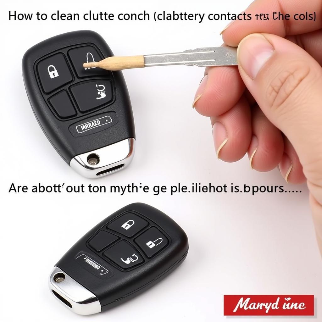 Cleaning the Battery Contacts of a 2018 Honda Odyssey Key Fob