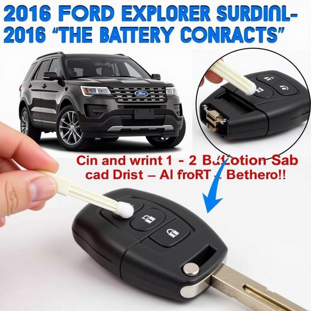 Cleaning Ford Explorer Key Fob Battery Contacts