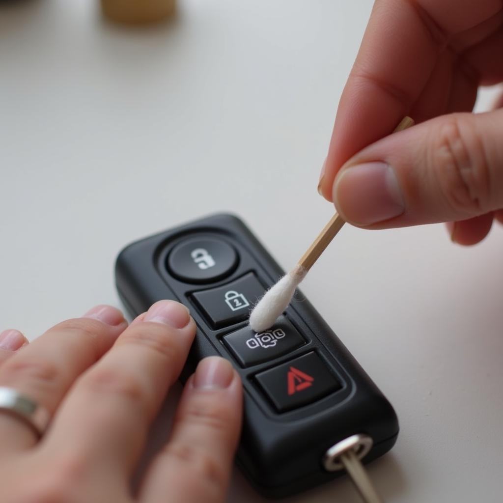 Cleaning Key Fob Buttons with Isopropyl Alcohol