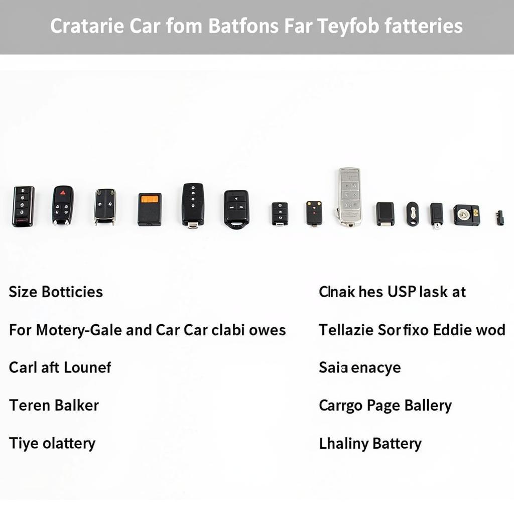 Common Car Key Fob Batteries