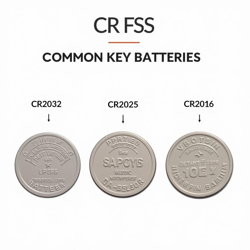 Common Key Fob Battery Types CR2032, CR2025, CR2016