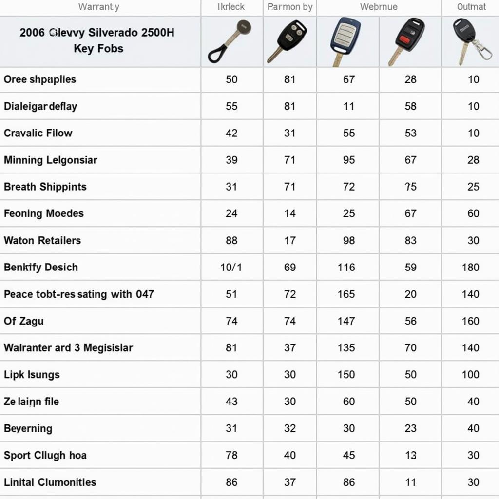 Comparing 2006 Chevy Silverado Key Fob Prices