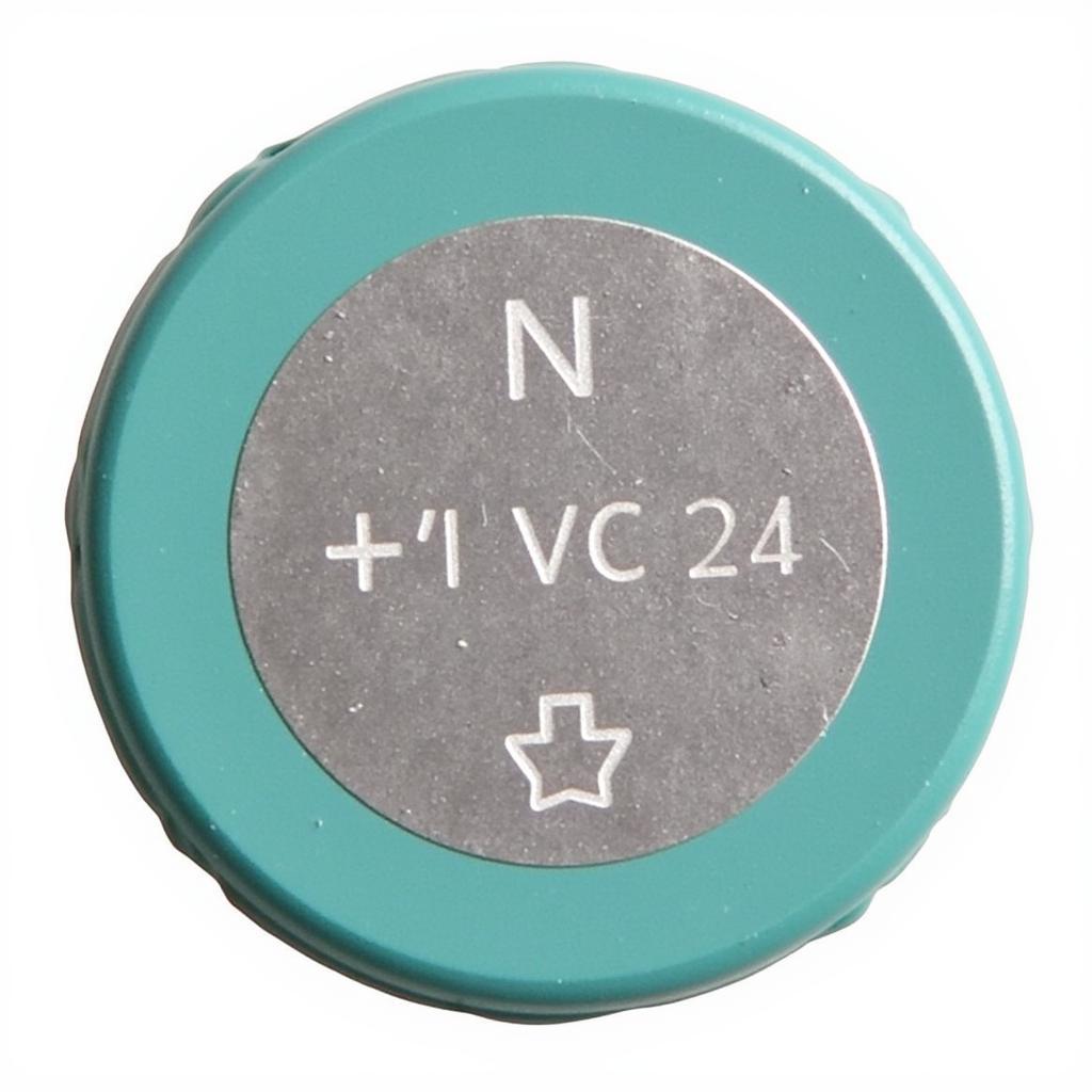 Closeup of a CR2032 Battery