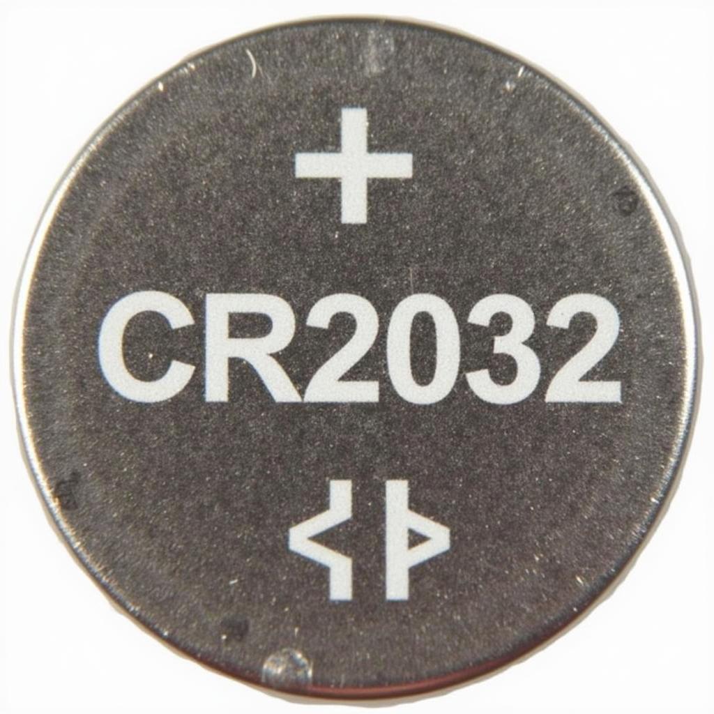 Close-up of a CR2032 Battery