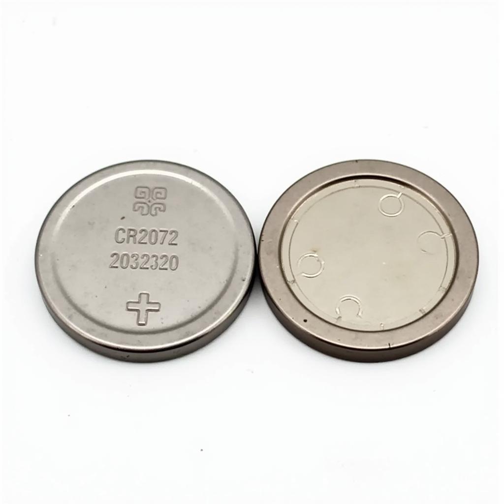 Closeup View of a CR2032 Battery