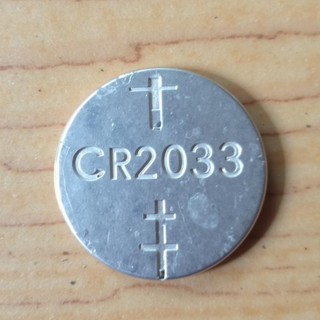 Close-up of a CR2032 Battery