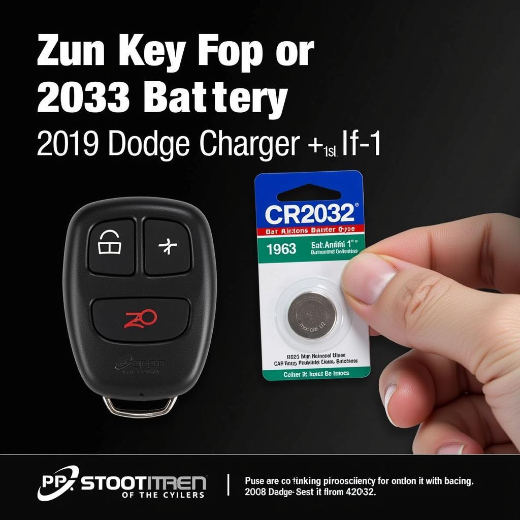 CR2032 Battery for 2019 Dodge Charger Key Fob