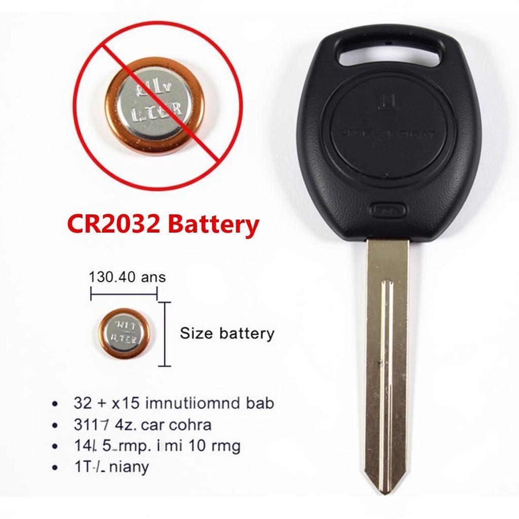 CR2032 Battery for a Honda Civic Key Fob