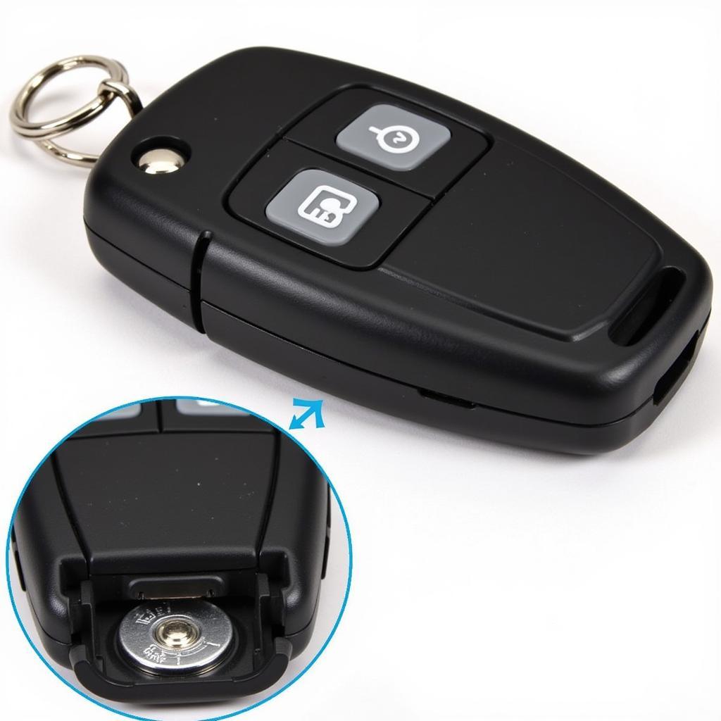 CR2032 Battery Installed in Key Fob