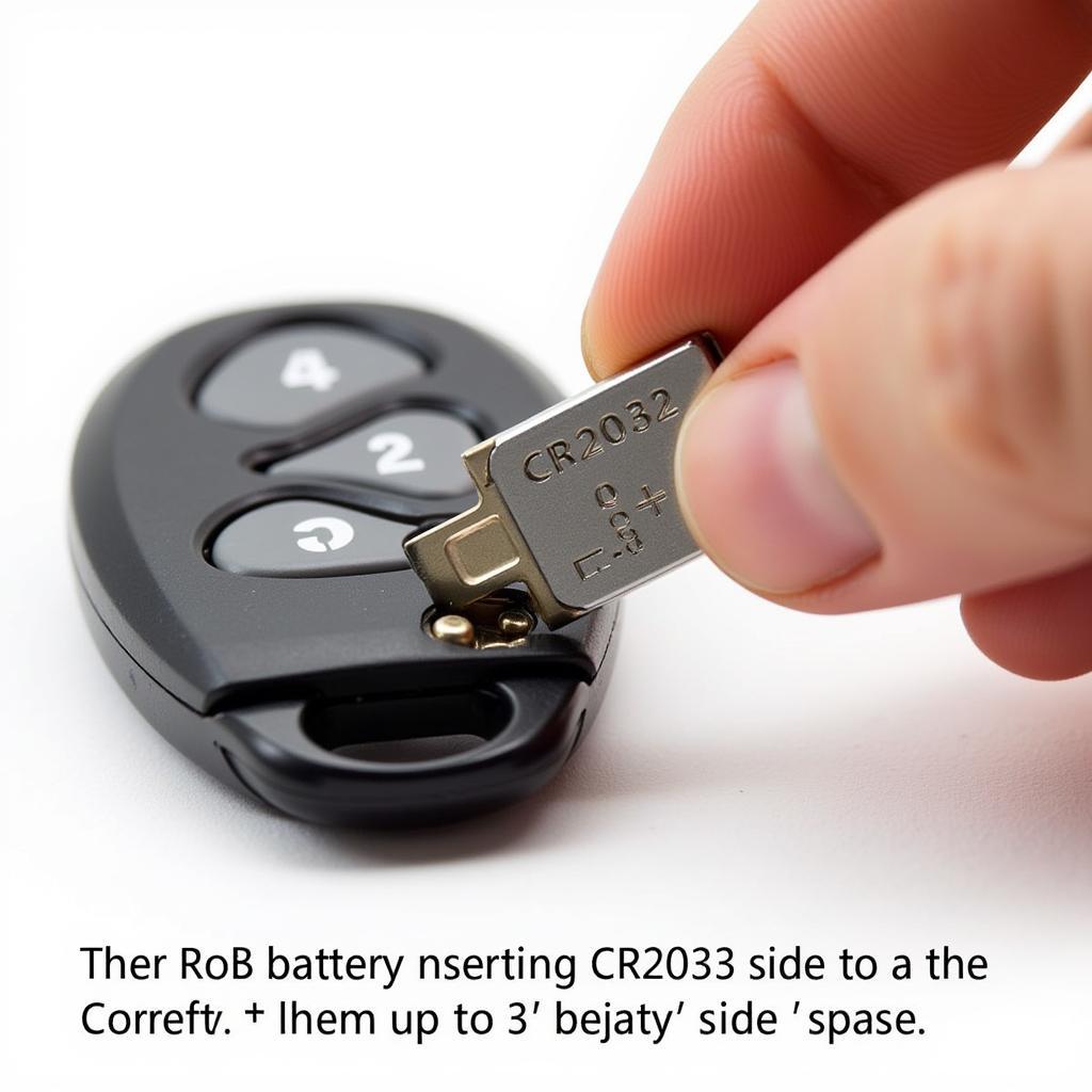 Correct CR2032 Battery Orientation in Key Fob