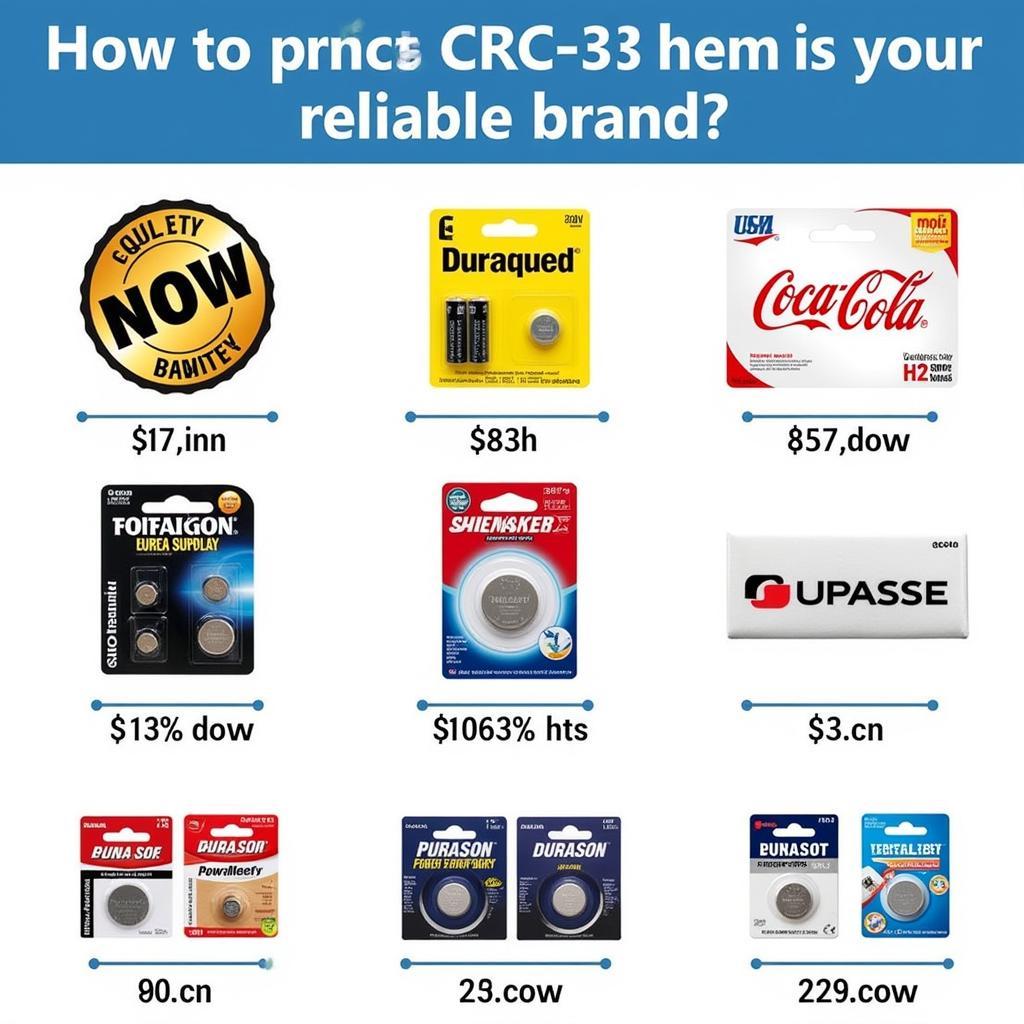 Different CR2032 Battery Brands and Packaging