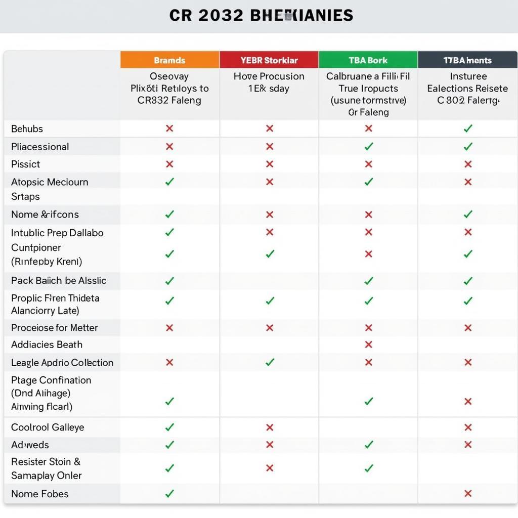 CR2032 Battery Types and Comparison Chart