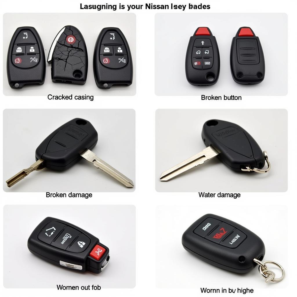 Examples of Damaged 2008 Nissan Key Fobs