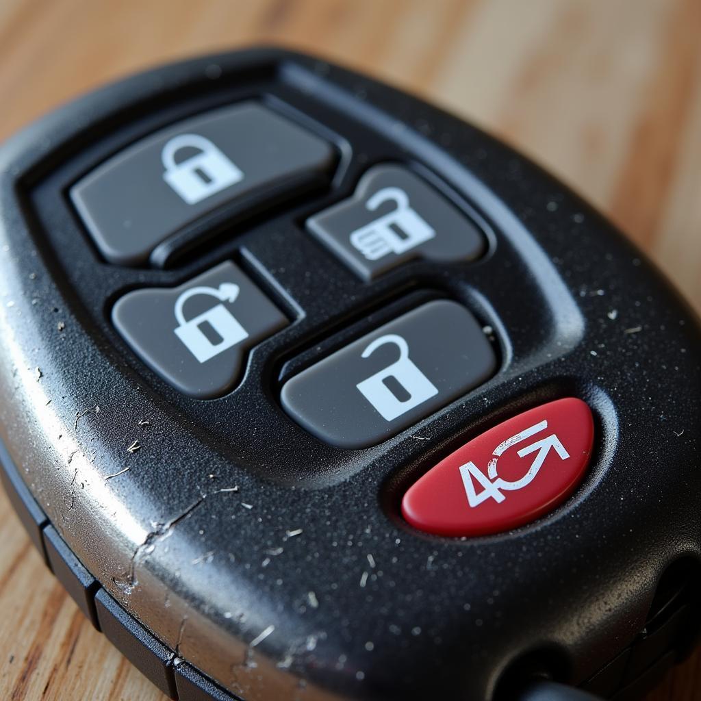 A Scratched 2010 Cadillac SRX Key Fob