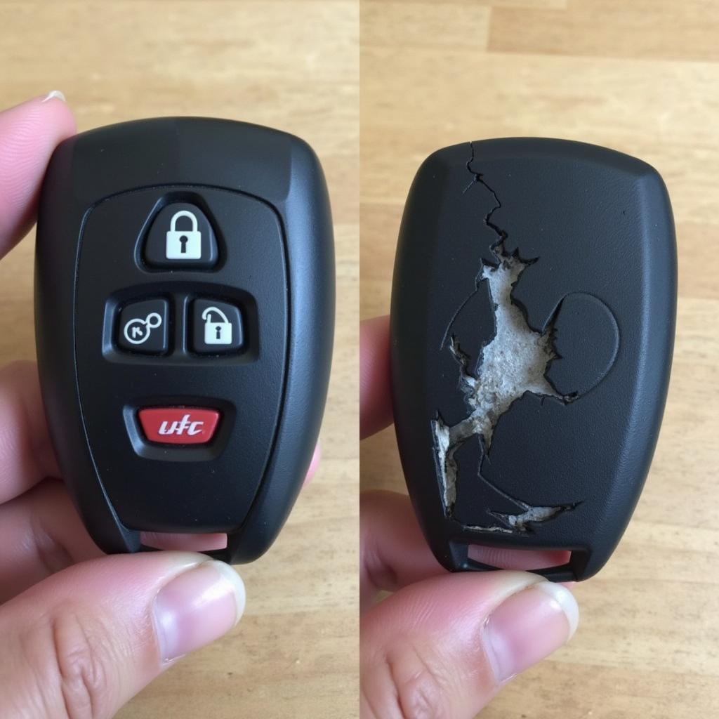 Damaged 2014 GMC Sierra Key Fob Shell