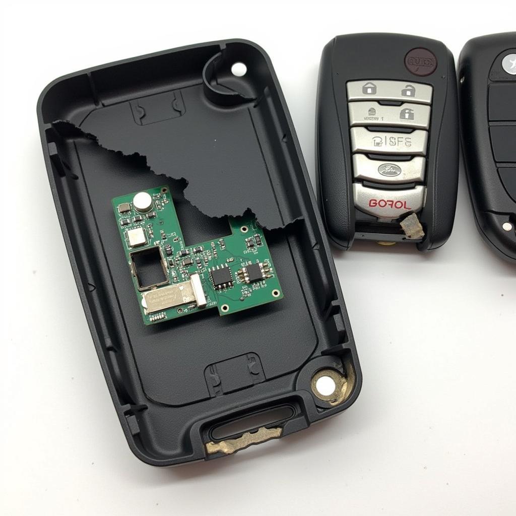 Inspecting a Damaged 2017 Ford Fiesta Key Fob