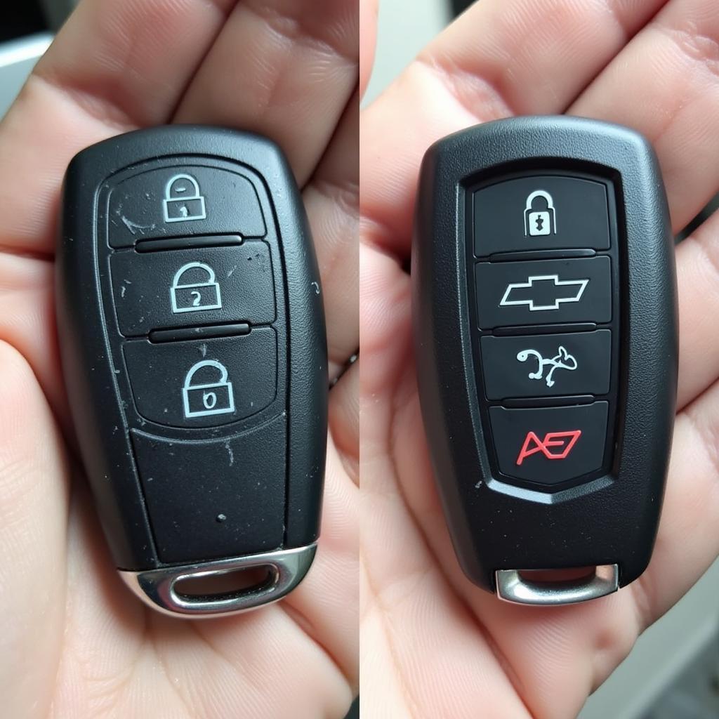 Damaged Chevy Silverado Key Fob