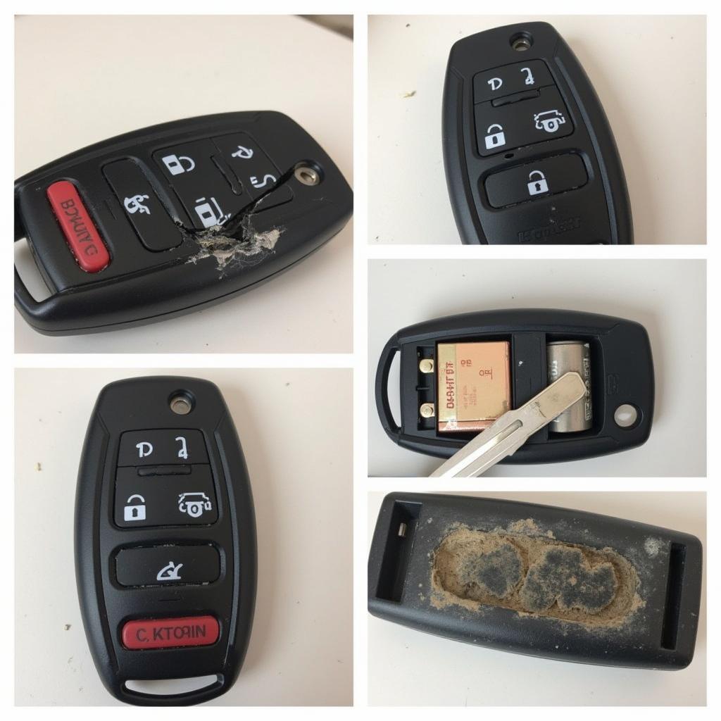 Examples of Damaged Ford C-Max Key Fobs