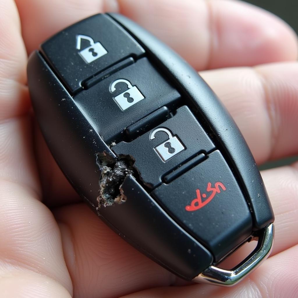 Damaged 2016 Hyundai Elantra Key Fob