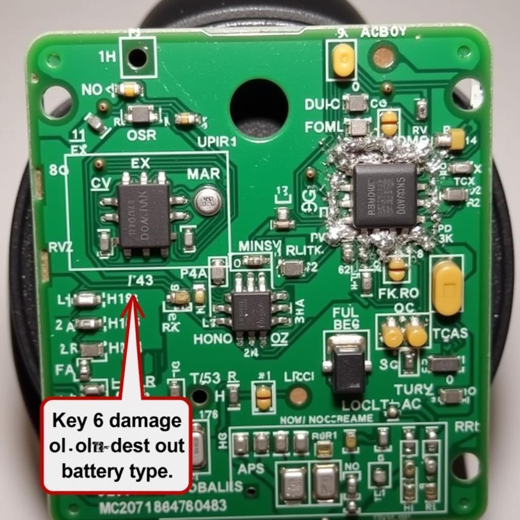 Damaged Key Fob Circuitry from Incorrect Battery