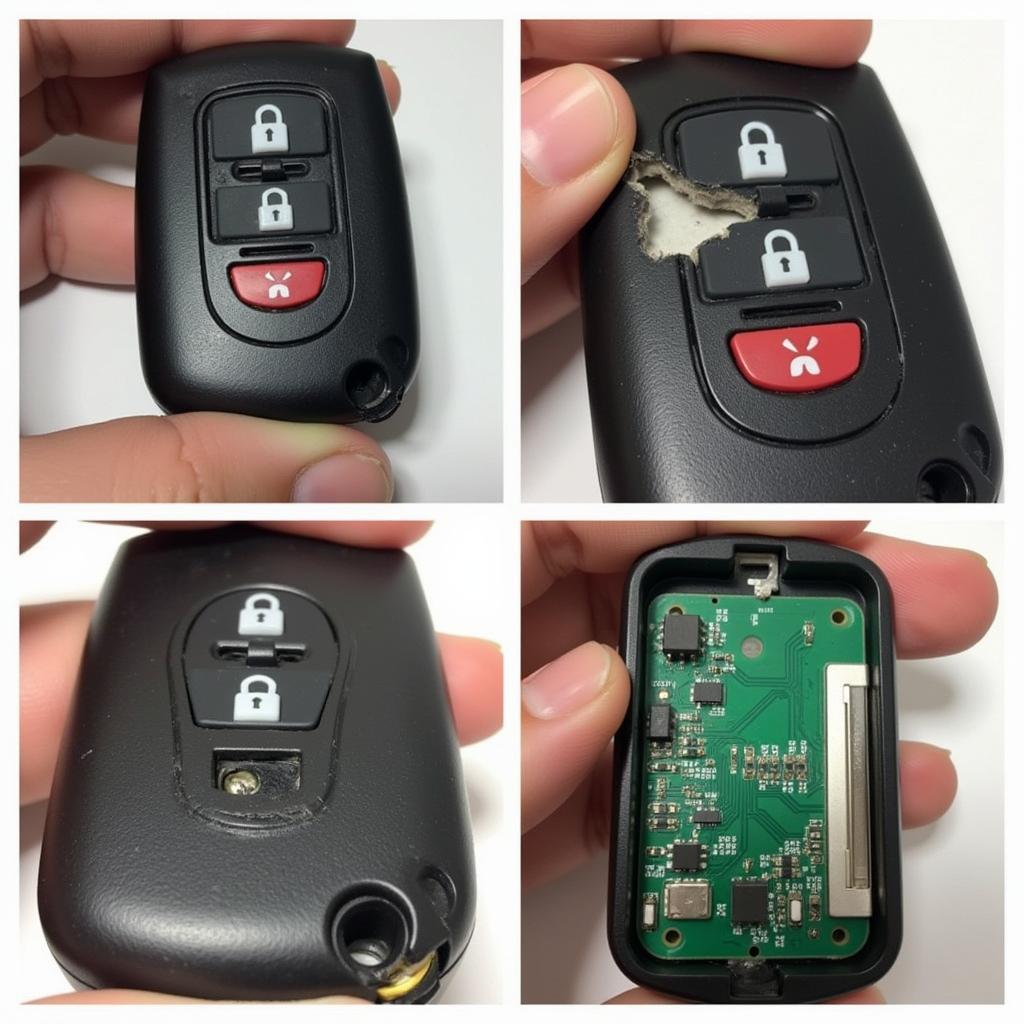 Damaged Key Fob Components