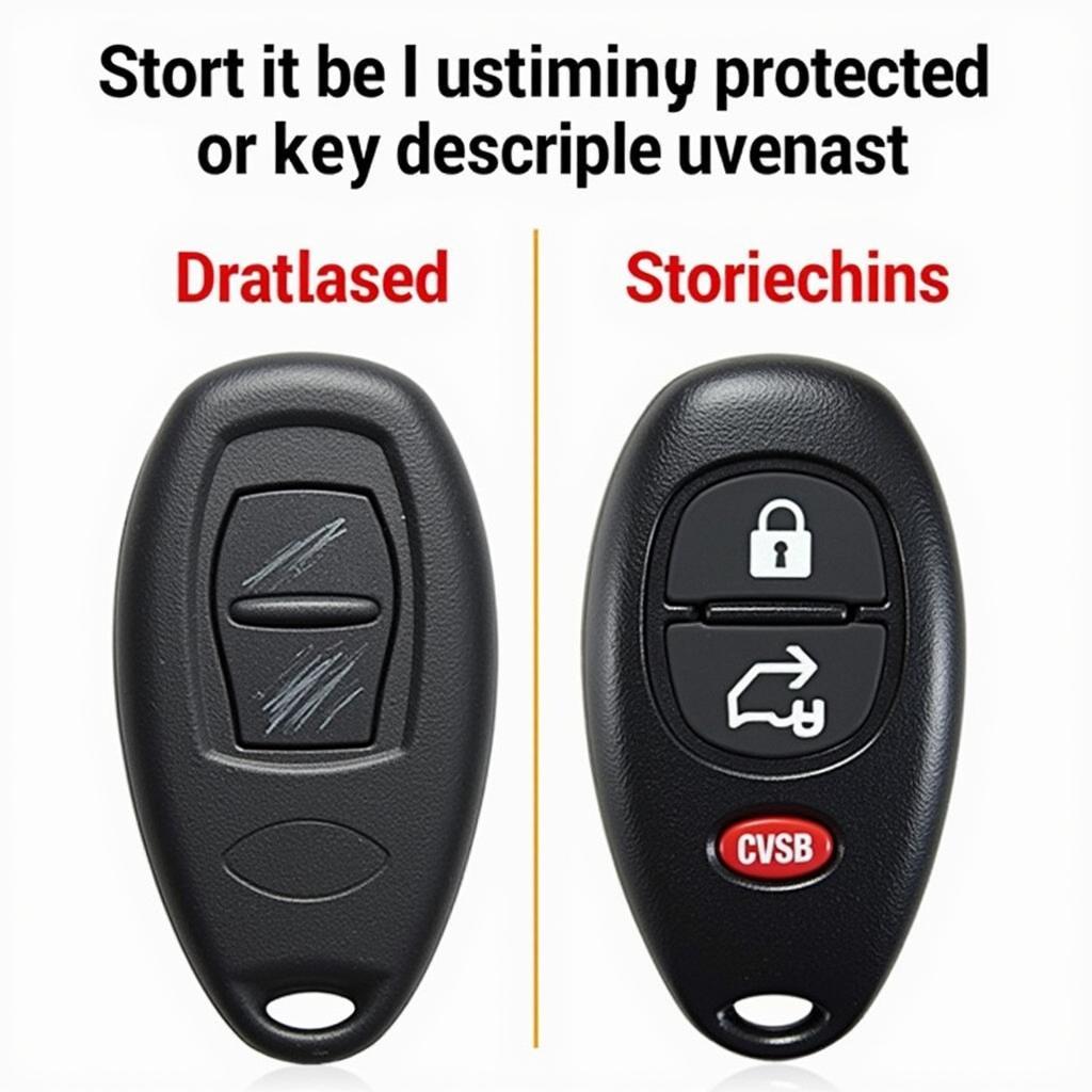 Damaged Key Fob vs. Protected Key Fob