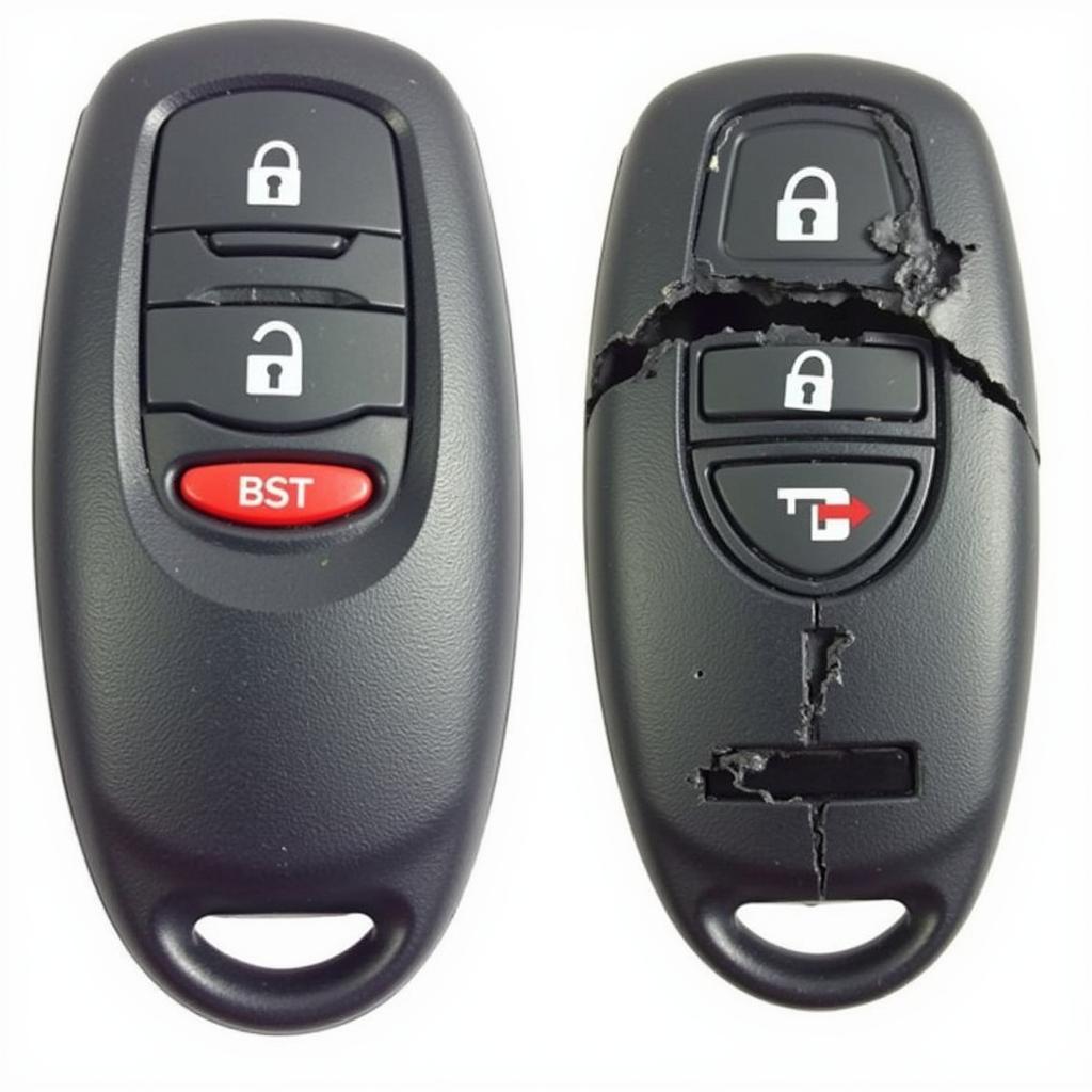 Damaged Nissan Sentra Key Fob