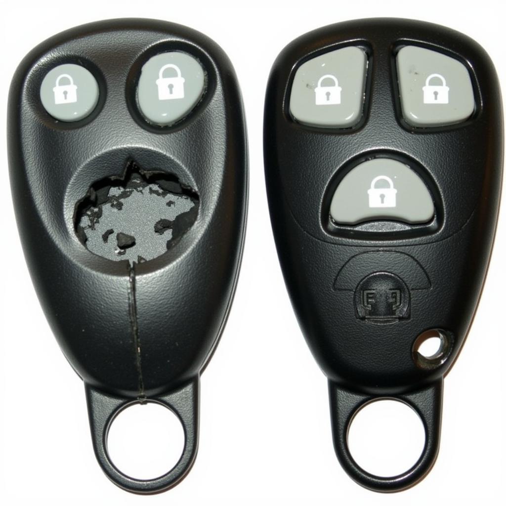 Damaged Pontiac Grand Prix Key Fob