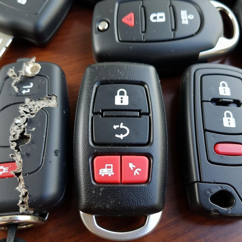 Examples of Damaged Silverado Key Fobs