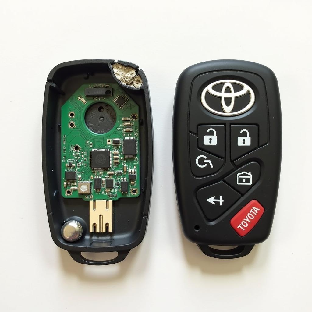 A Damaged Toyota Key Fob