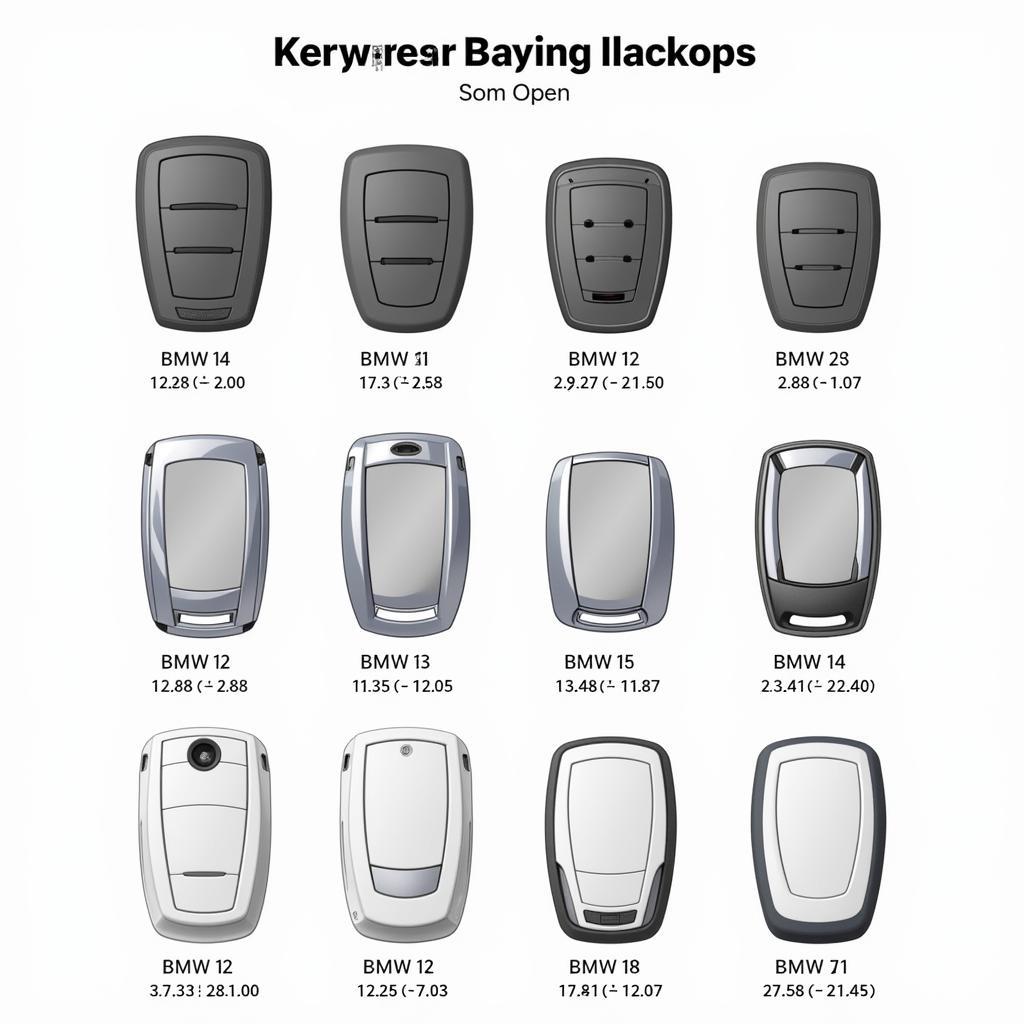 Various BMW Key Fob Models