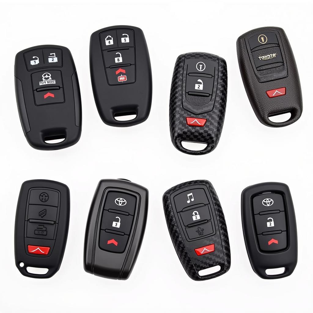 Various Material Options for 2023 Toyota Tacoma Key Fob Covers - Silicone, Leather, Carbon Fiber