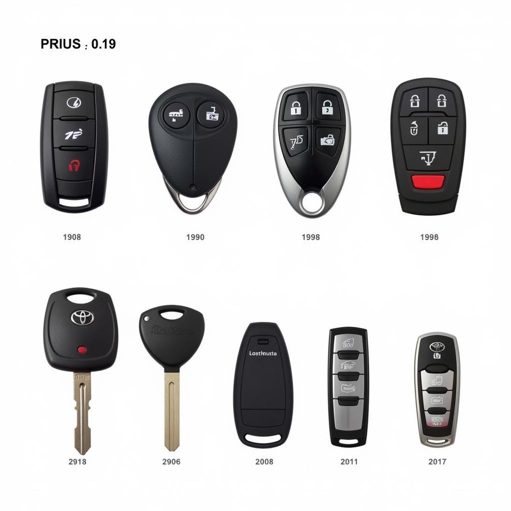 Different Toyota Prius Key Fobs