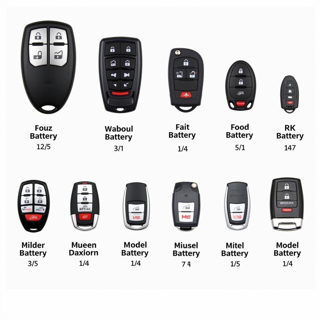 Different Types of Car Key Fob Batteries