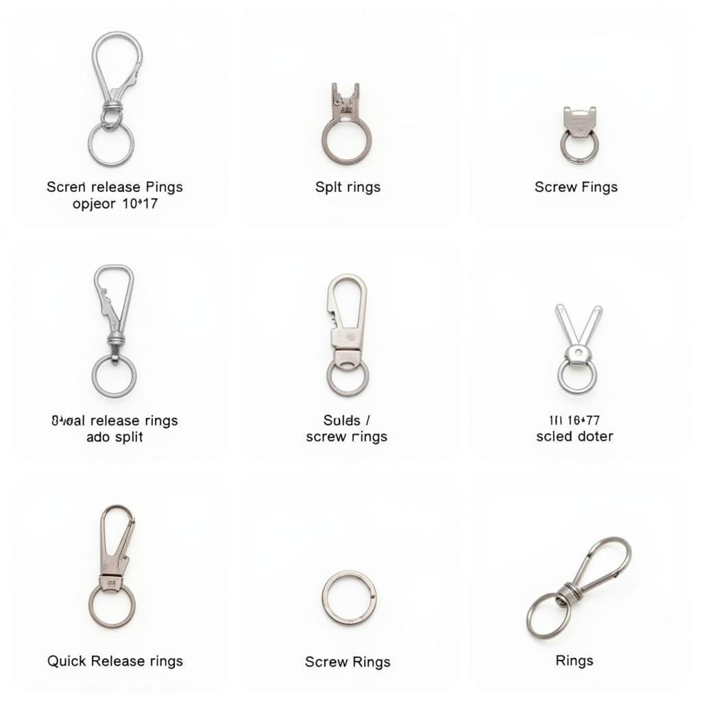 Various Key Fob Ring Replacements