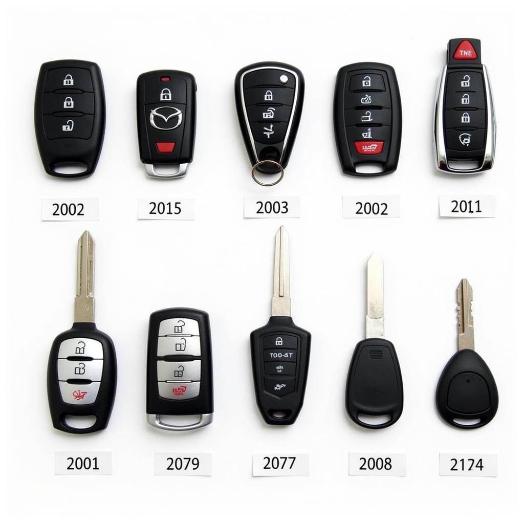 Various Mazda 3 Key Fobs