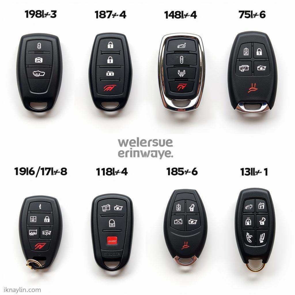 Various VW Golf Key Fobs across different models