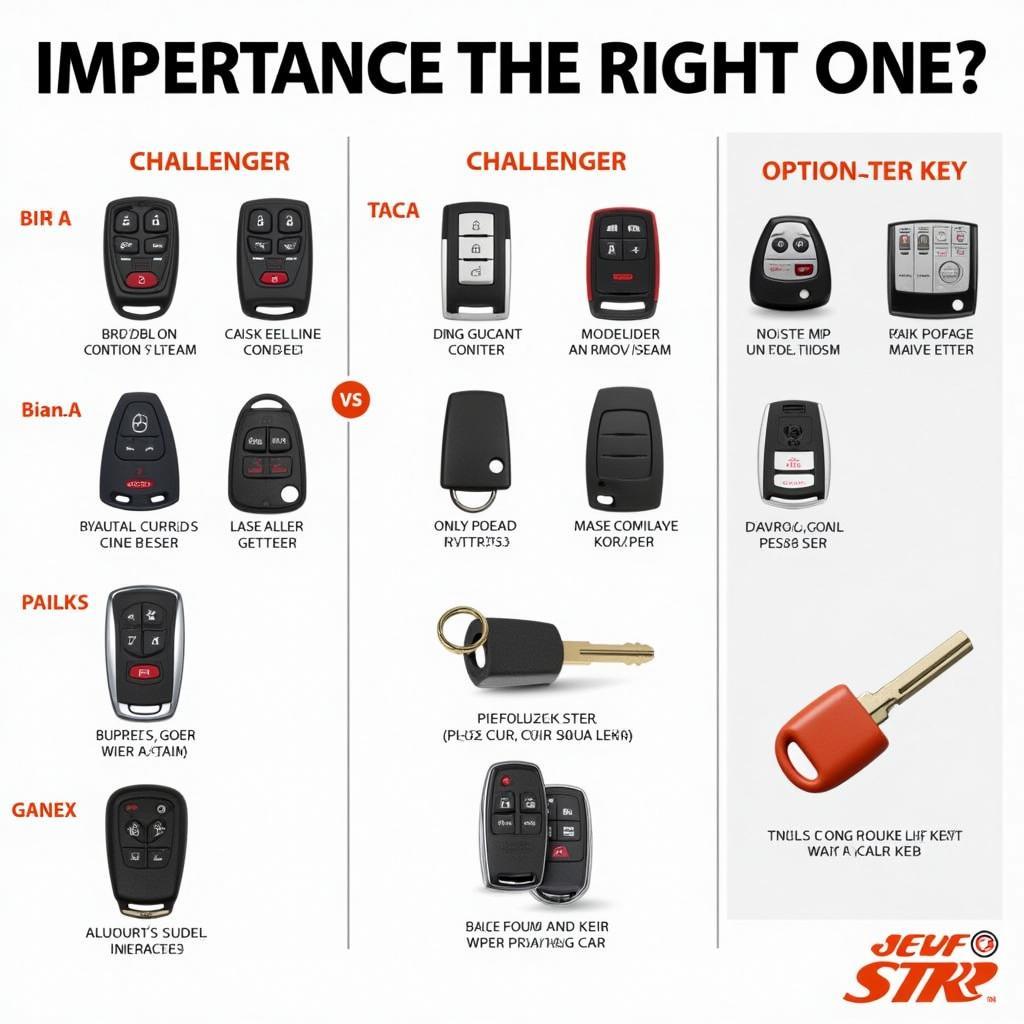 Different 2015 Dodge Challenger Key Fob Types