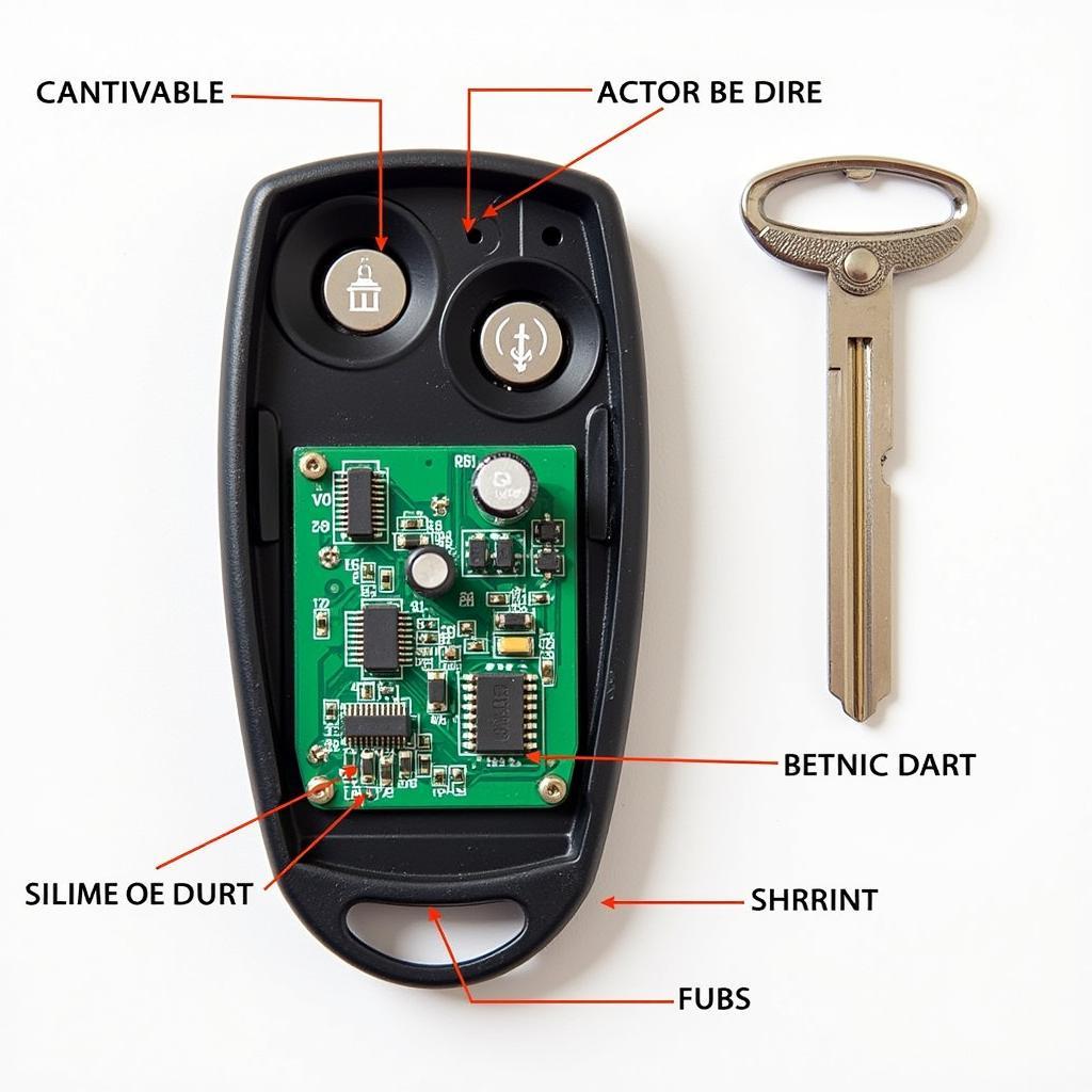 Internal Components of a Dodge Dart Key Fob