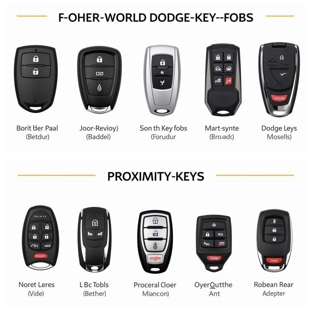 Different Types of Dodge Key Fobs