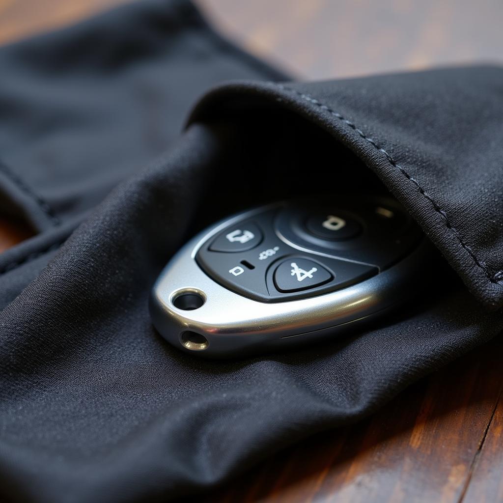 Faraday Pouch Protecting Key Fob