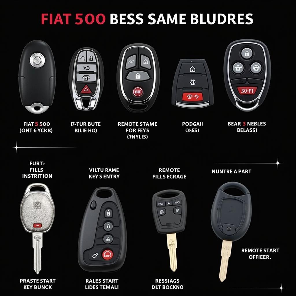 Different Types of Fiat 500 Key Fobs