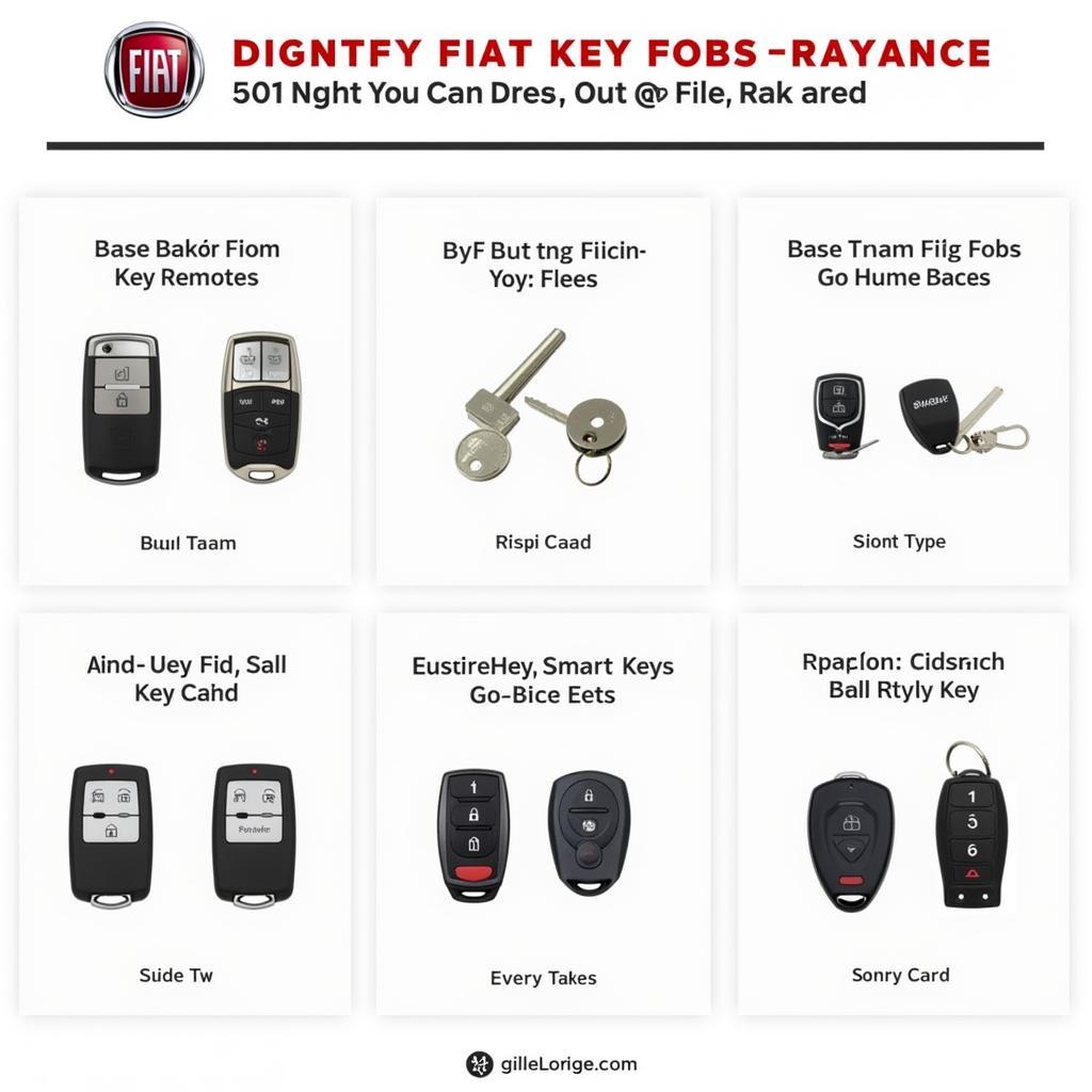 Different Types of Fiat Key Fobs