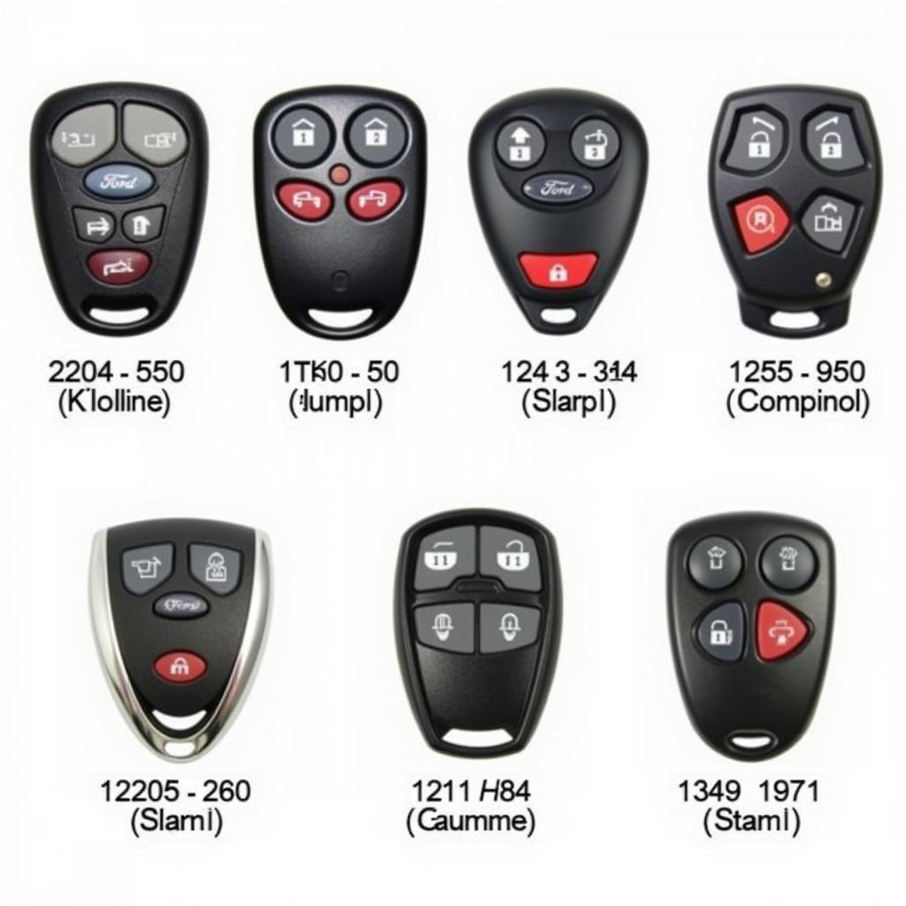 Different Ford E350 Key Fobs